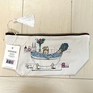 FORTNUM & MASON x CHARLOTTE POSNER Cotton Canvas Makeup Bag (NWT)